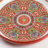 Vibrant floral ceramic plate