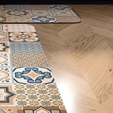 Vintage Colorful Diatom Mud Area Rug details