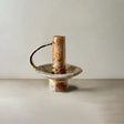 Vintage Handled Ceramic Candle Holder Decorative Ornament 