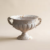 Vintage white metal vase

