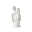 White Abstract Couple Embrace Sculpture