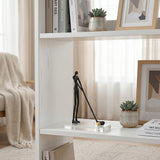 White Bookshelf Golfer Sculpture Decor