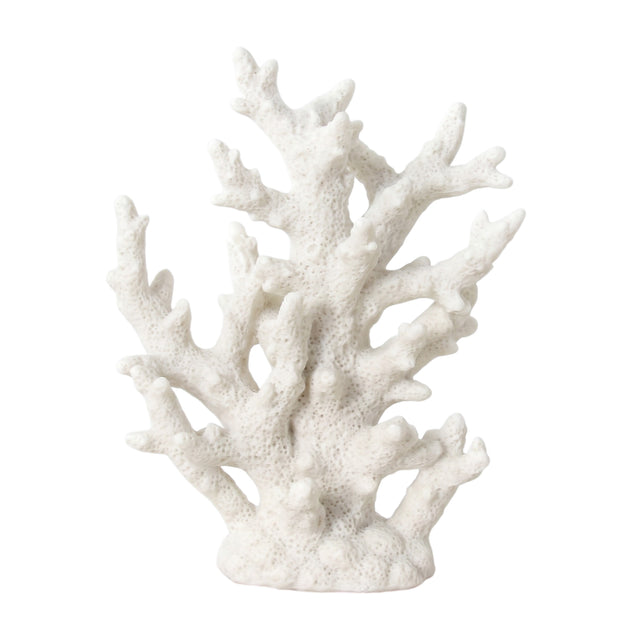 White Branching Coral Resin Sculpture