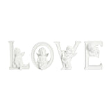 White Cherub LOVE Letter Resin Set