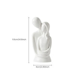 White Couple Sculpture With Size Markings
