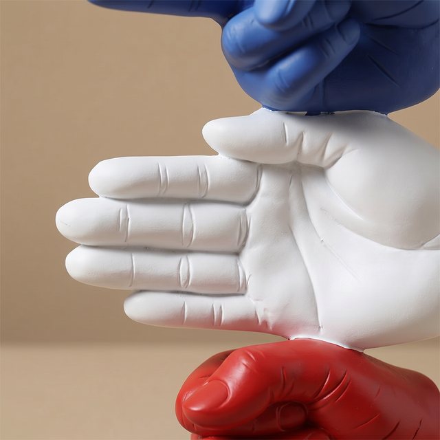 White Hand Gesture Figurine