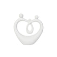 White Heart Family Ceramic Sculpture