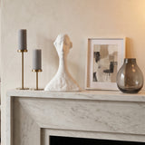 Abstract Resin Head Bust Sculpture — Modern Art Figurine for Mantel, Shelf & Home Décor