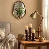 Wood Candle Holders With Lamp Table