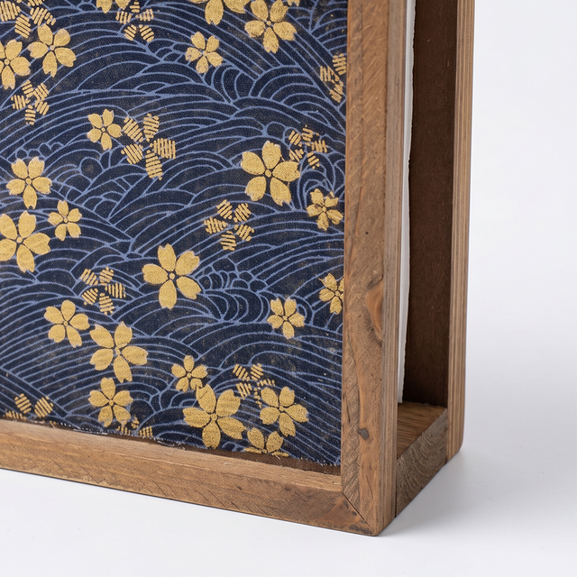 Wood Frame And Fabric Panel Detail