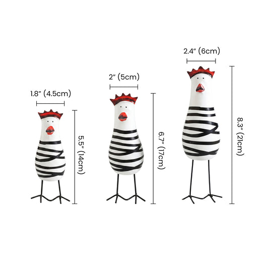 Wooden Chicken Set With Size Markings