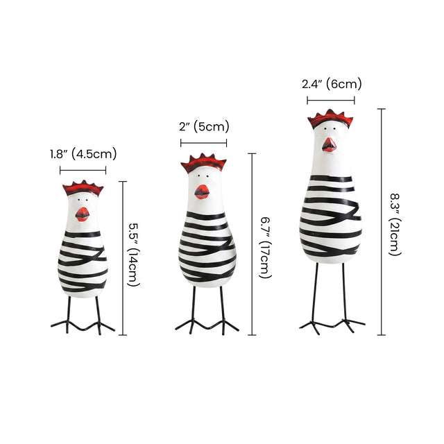 Wooden Chicken Set With Size Markings