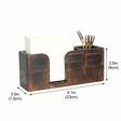 Wooden napkin holder size dimension chart
