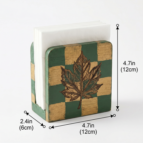 Wooden napkin rack size dimension-diagram
