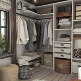 Zippered Fabric Storage Bags Laundry Closet Organizers with Handles Besides The Storage Shelf 090432