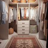 Zippered Fabric Storage Bags Laundry Closet Organizers with Handles Besides The White Cabinet 090432