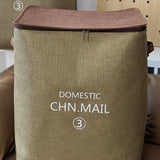 Zippered Fabric Storage Bags Laundry Closet Organizers with Handles Details 2  090432