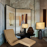 abstract minimalist oil canvas wall painting in the room