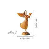 angel holding bird figurine dimensions