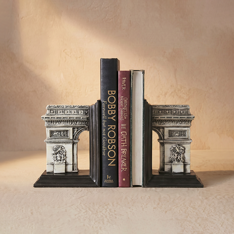 arc de triomphe bookends holding books