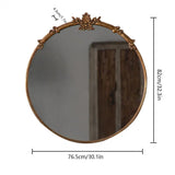 baroque brass round mirror size chart