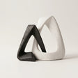 black white resin abstract sculpture studio