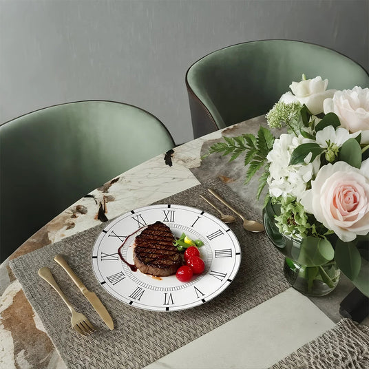 bone china plate and ceramic plate on the table