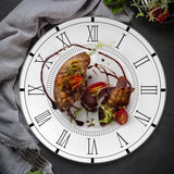 bone china plate and ceramic plate with food