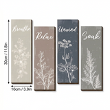 botanical wall signs dimensions size chart