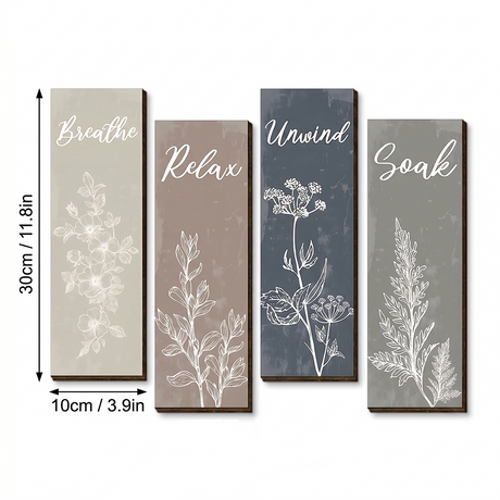 botanical wall signs dimensions size chart