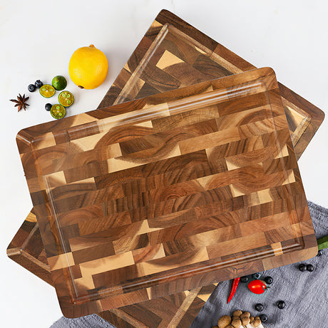 brown cutting board details