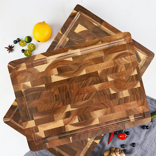 brown cutting board details