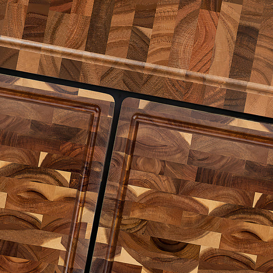 brown cutting board details