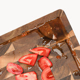 brown cutting board details
