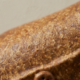button vase textured glaze detail