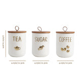 ceramic canister jar size chart