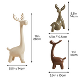 ceramic deer dimensions size chart