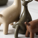ceramic deer tail back close up
