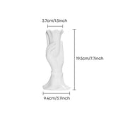ceramic hand vase dimensions size chart