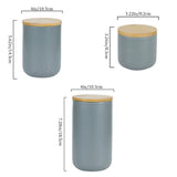 ceramic storage jar set with spoons gray size chart