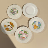 ceramic-trim-edged-cat-pattern-dessert plate product collection 