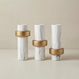 ceramic vases with gold rings collection