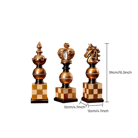chess piece sculptures size dimensions guide