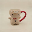 christmas 3d sculpted ceramic gingerbread man mug 08125