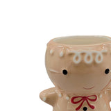christmas 3d sculpted ceramic gingerbread man mug details