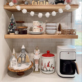 christmas santa ceramic canister in the kitchen