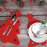 christmas tree fork & knife holder details