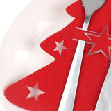 christmas tree fork & knife holder details