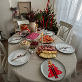 christmas tree fork & knife holder in plate