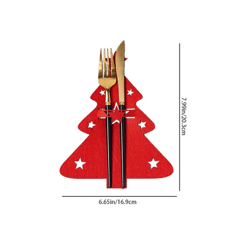 christmas tree fork & knife holder size chart